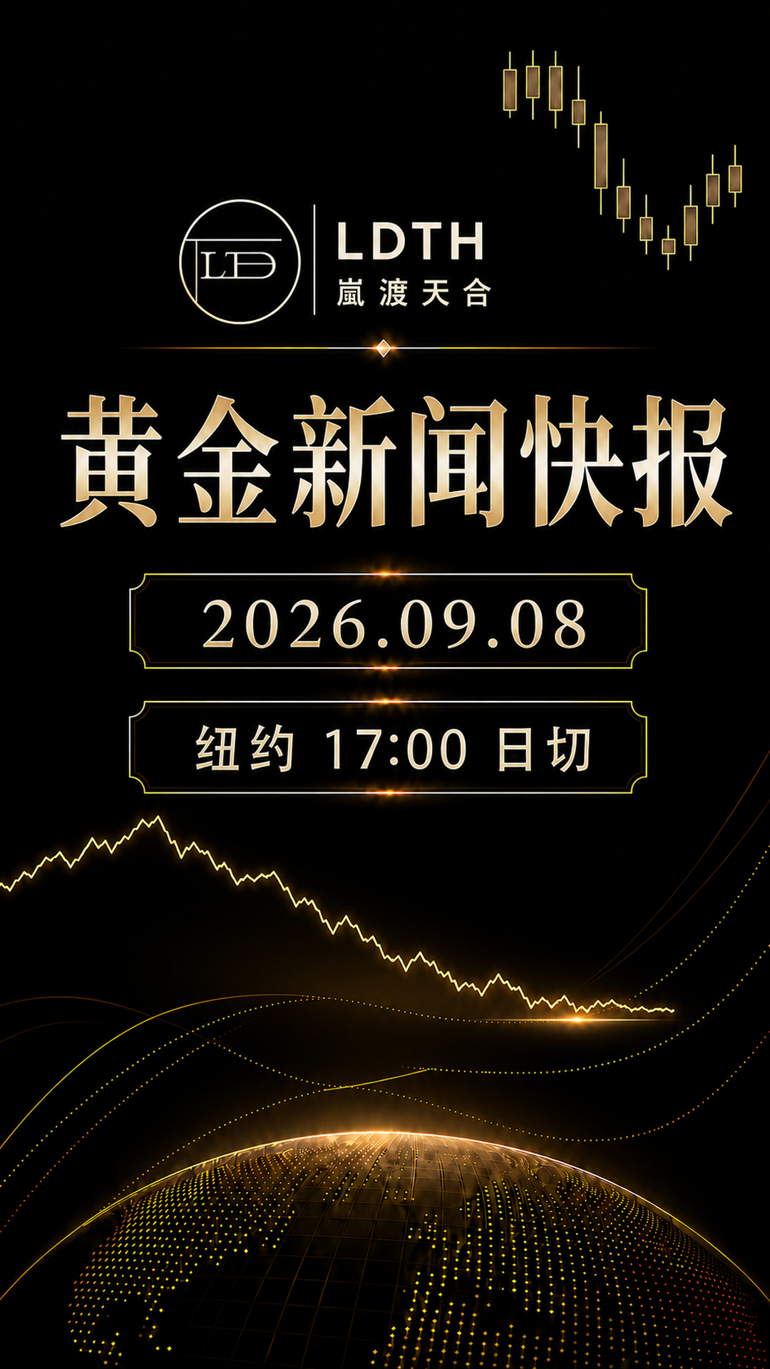 LDTH 黄金新闻快报 2026年9月8日纽约收盘版海报
