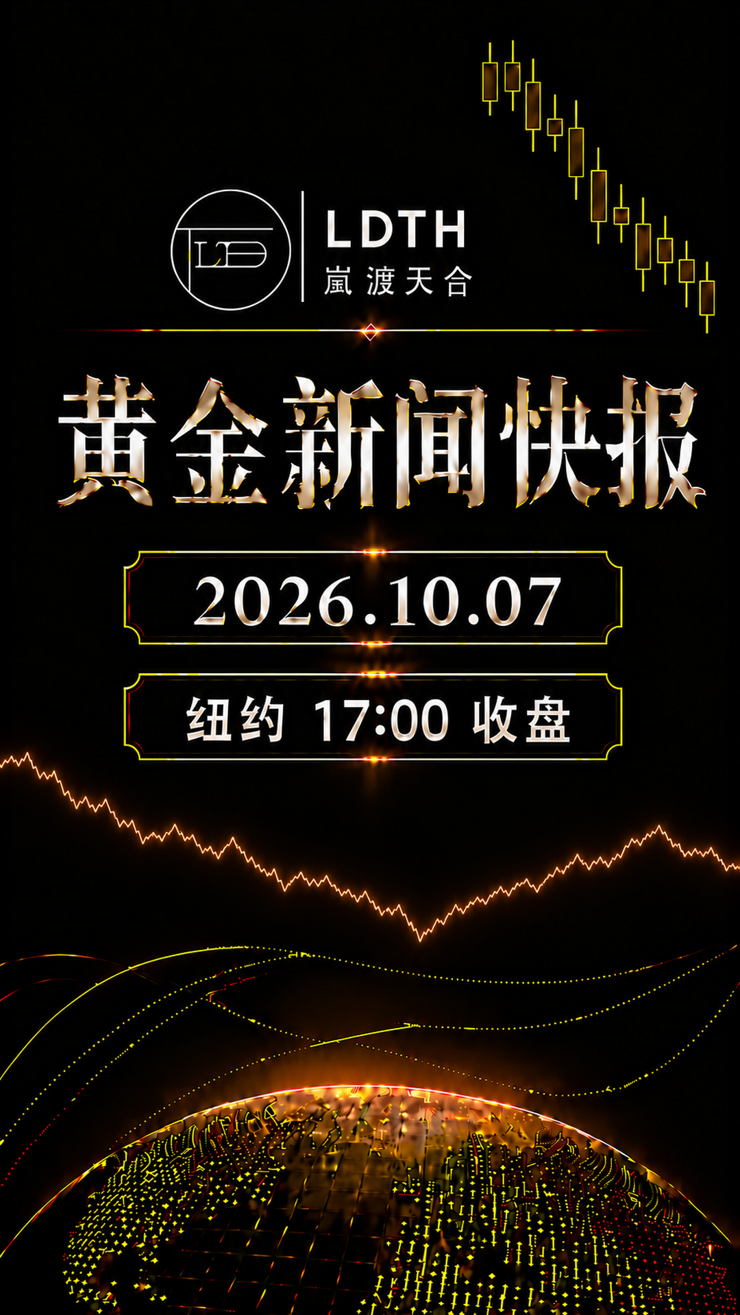 LDTH 黄金新闻快报 2026年10月7日纽约收盘版海报